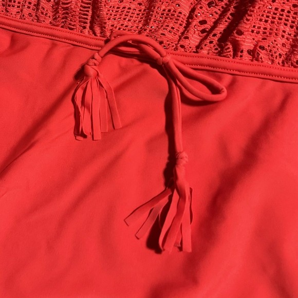 Swim by Cacique Off The Shoulder Blouson Swimsuit One Piece Bandeau Bra 46DD - Picture 6 of 16